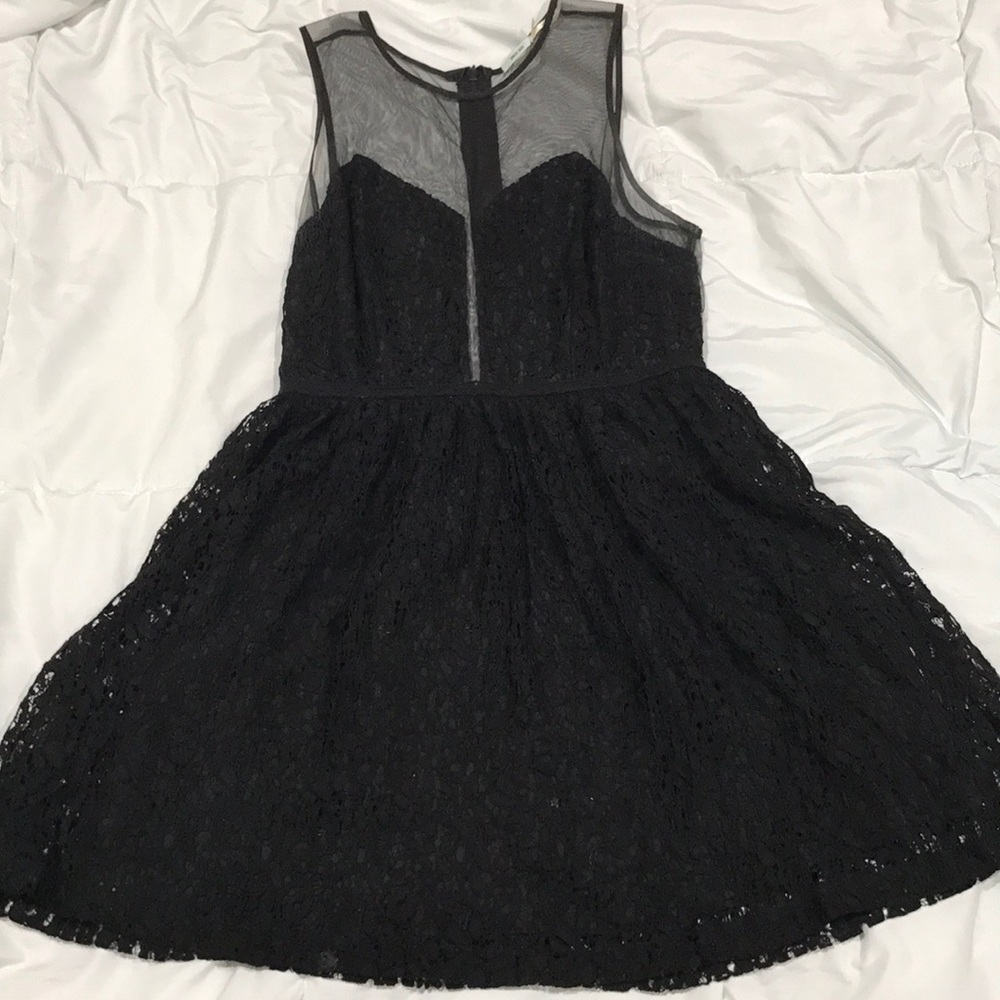 Kimichi Blue| Gorgeous Black Lace and Mesh Dress